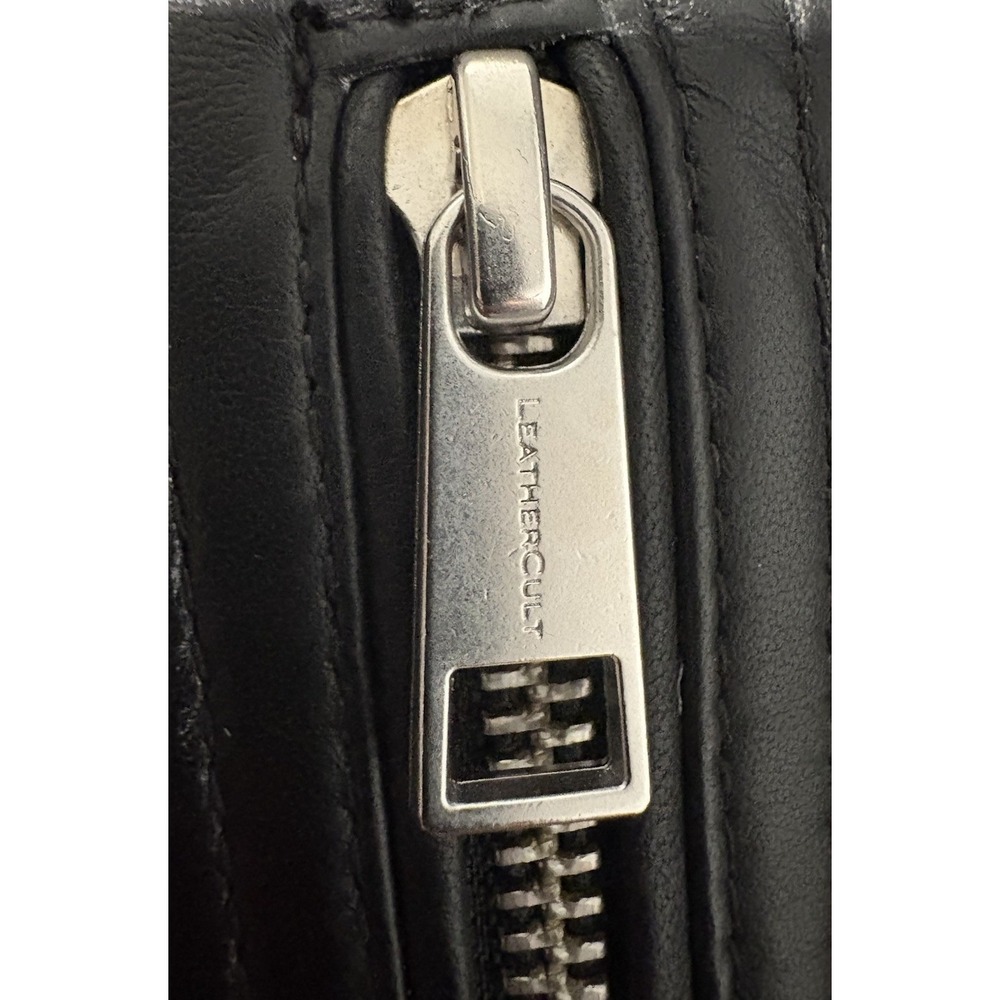 Leather Cult Handcrafted SOFT Black Genuine Leather Jacket Zippered Pockets Mint - Picture 12 of 16